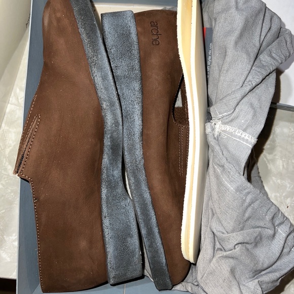 Arche Vintage France Cartouche calfskin leather shoe Brown Suede size eu 39 - Picture 4 of 15